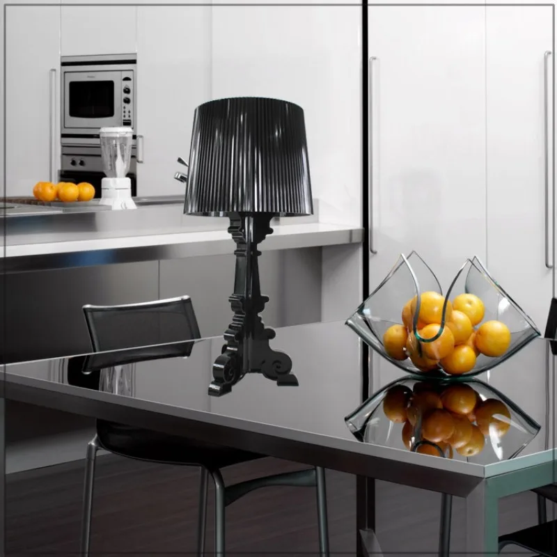 

Nordic Ghost Table Lamp Transparent Black Acrylic Standing Light Bedroom Bedside Decorative Lighting E27