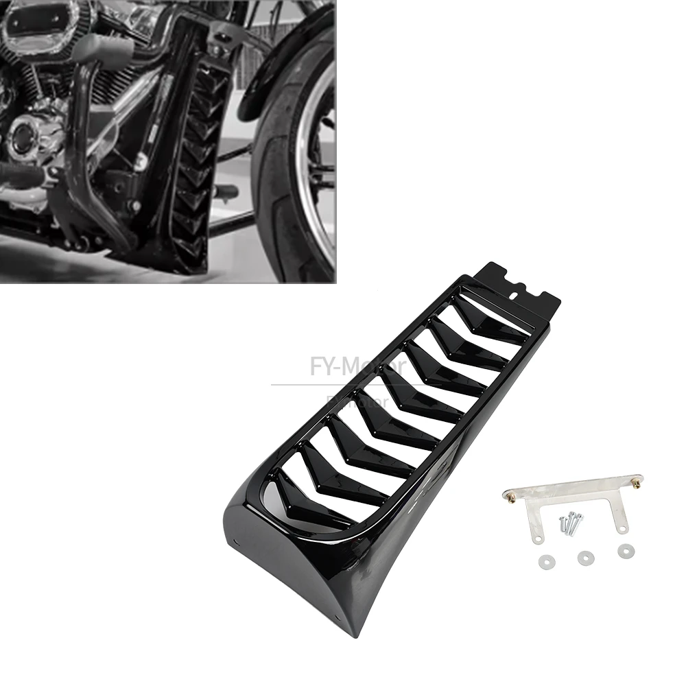 

Motorcycle Front Lower Radiator Cover Chin Fairing Spoiler Fit For Harley Softail Breakout Street Bob Fat Bob FXBR 2018-2022