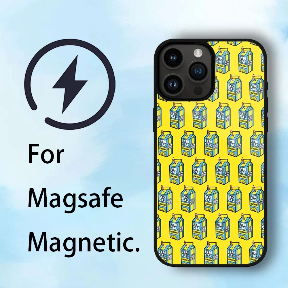 جراب هاتف ليمونادة أجنبي لهاتف آيفون ، آيفون 11 ، 12 ، 13 ، 14 ، 15 ماكس ، بلس ، مغناطيسي ، ماكافي ، غطاء جرابات