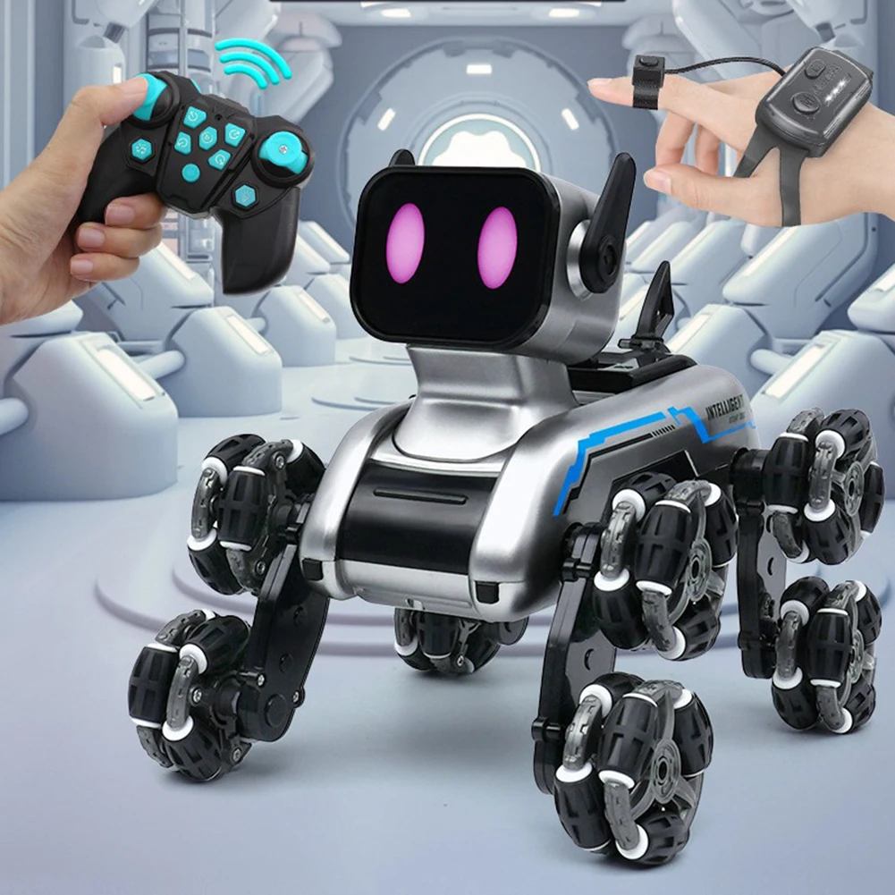 

Интеллектуальная роботизированная собака с дистанционным управлением, музыкальными эффектами и светодиодной подсветкой, двойным управлением, реалистичная электронная собака-робот