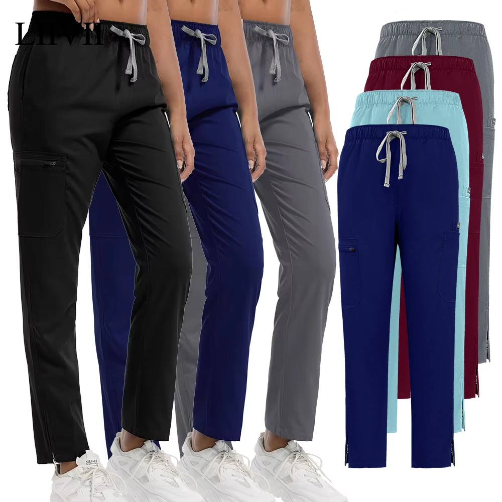 calcas-de-uniforme-medico-para-enfermeiras-calcas-de-enfermagem-para-clinicas-odontologicas-calcas-de-trabalho-com-8-bolsos-calcas-cirurgicas-para-tosa-de-animais-multicoloridas