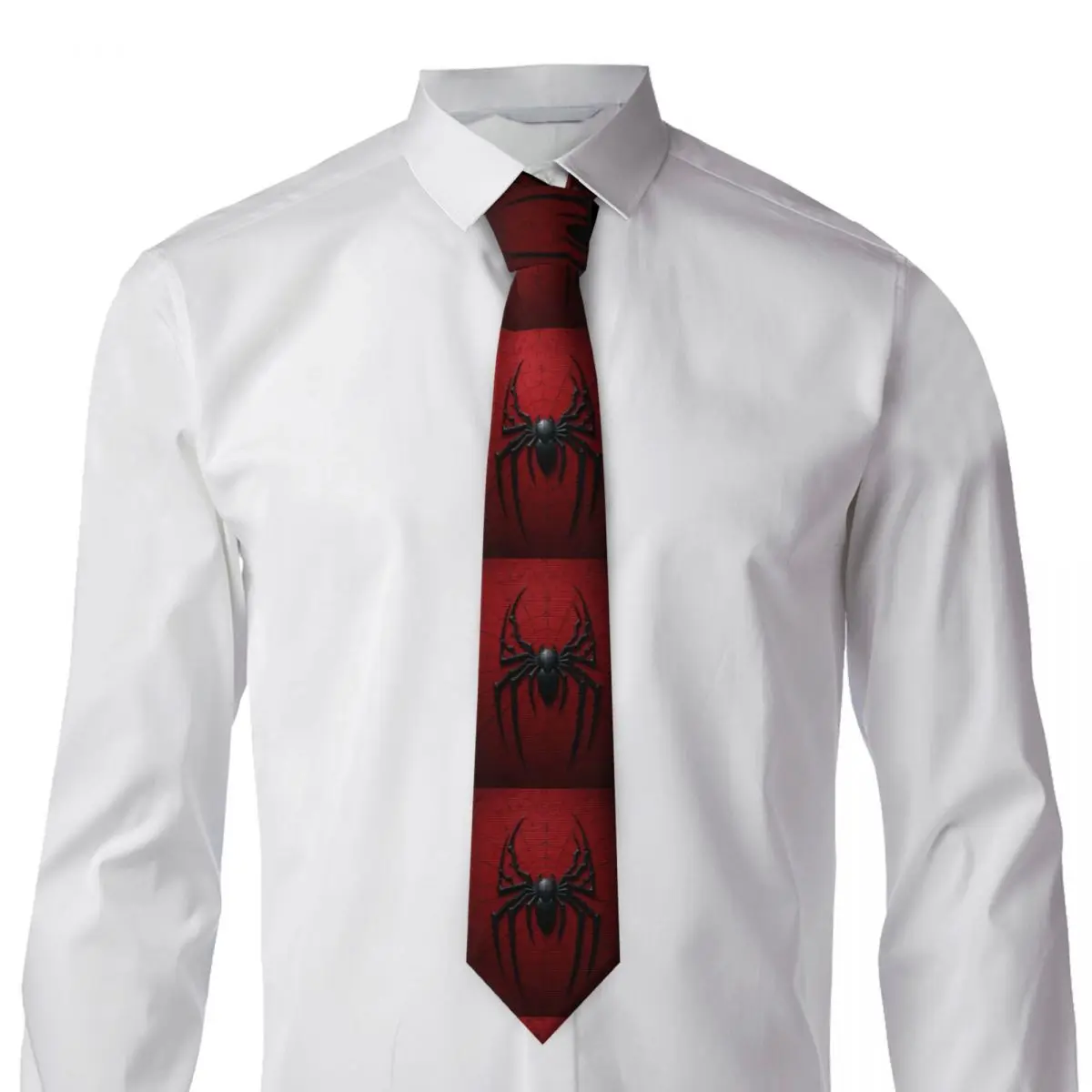 Spider And Web (18) Necktie for Men Silk Polyester Slim Neck Ties Wedding Accessories Tie Casual Gravatas