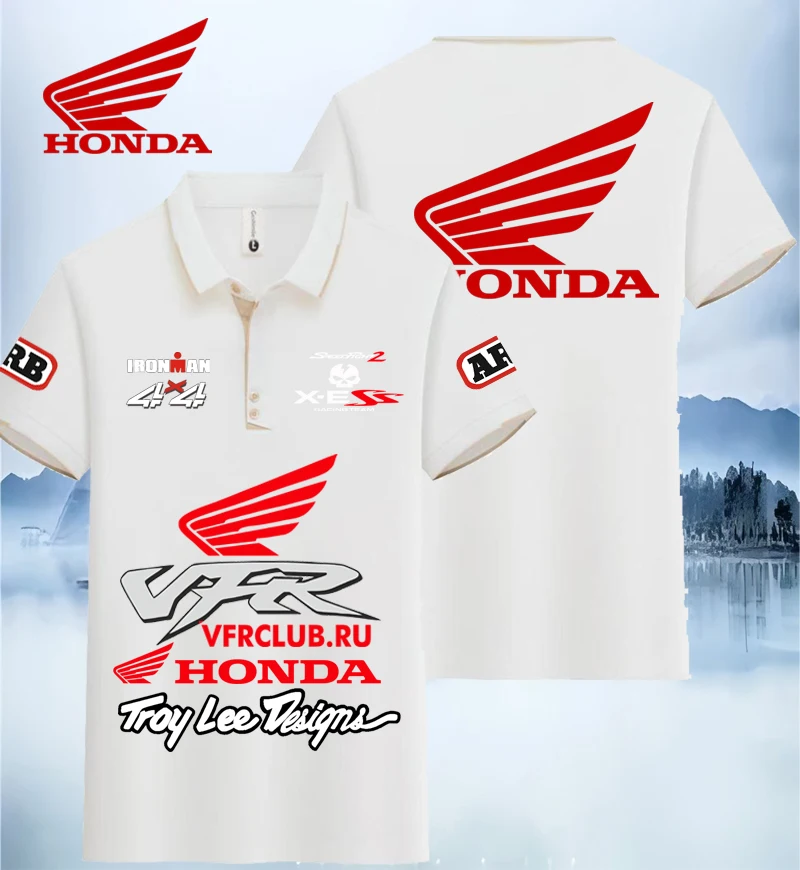 

Honda Summer Fashionable Multi-functional T-shirt POLO Shirt For Casual Running Motorcycles Jersey Features Camiseta Moto