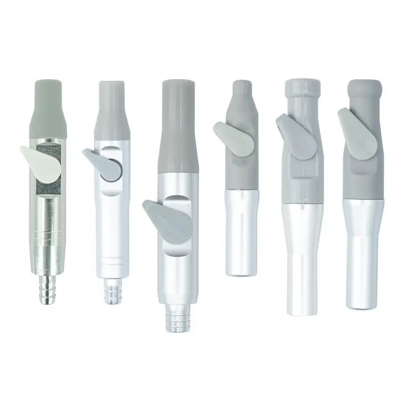 1pcs Laboratory Strong Suction and Weak Suction Handle with Switch Silicone Head Sterilizable Metal Handle Body Accessoriess