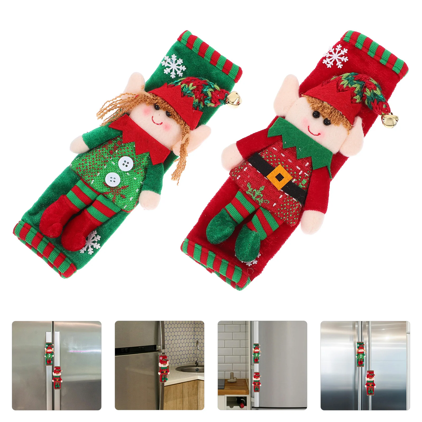 

2Pcs Refrigerator Door Handle Covers Anti Stain Protector for Kitchen Appliance Fridge Freezer Microwave Oven Dishwasher Handle