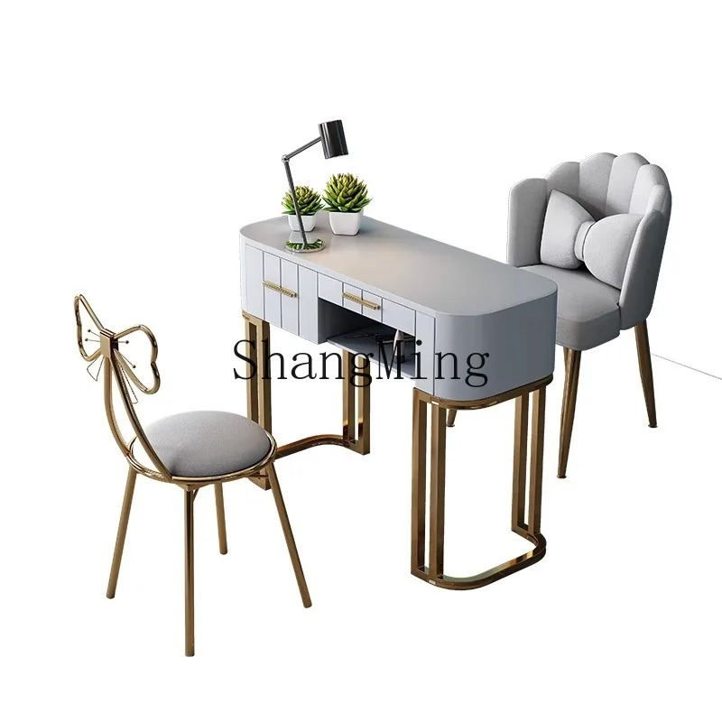 

ZYY маникюрный стол и набор стульев Интернет-знаменитости специальный миклогический мрамор простой современный одинарный двойной маникюрный стол