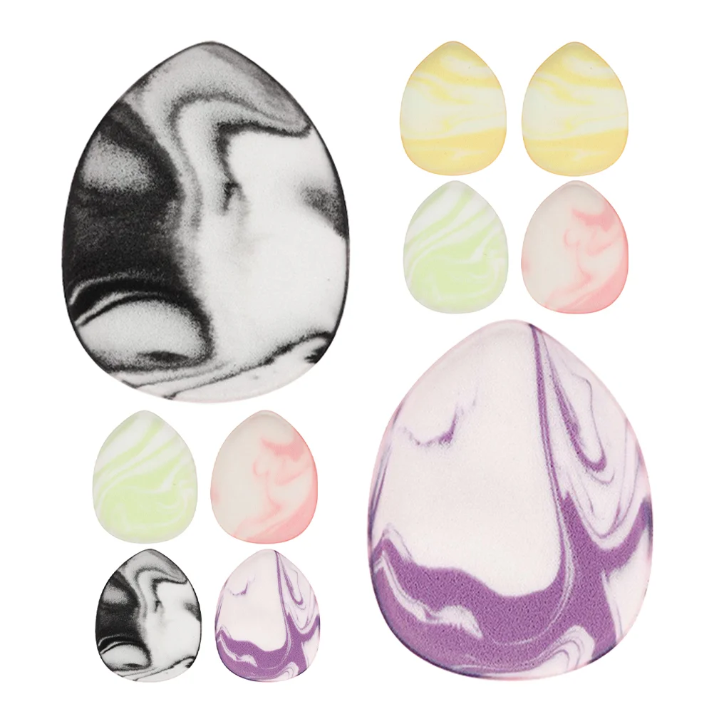 10 Pcs Stereotypes Finger Puff Mini Blender Polyurethane Drop Shaped Makeup Sponges