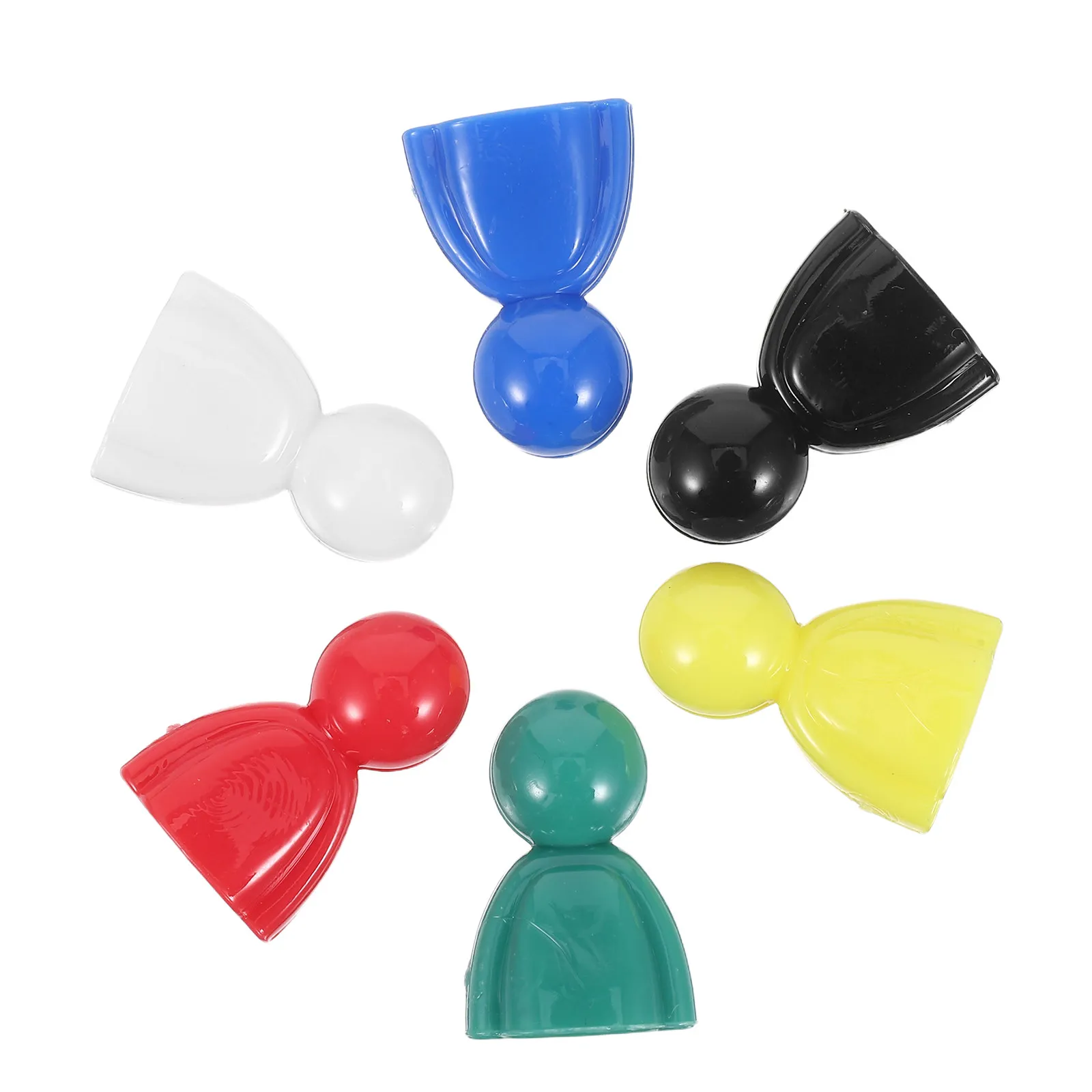 120Pcs Transparent Snowman Chess Pieces Vibrant Solid Plastic Game Tokens Family Board Game Accessories Classroom Counting