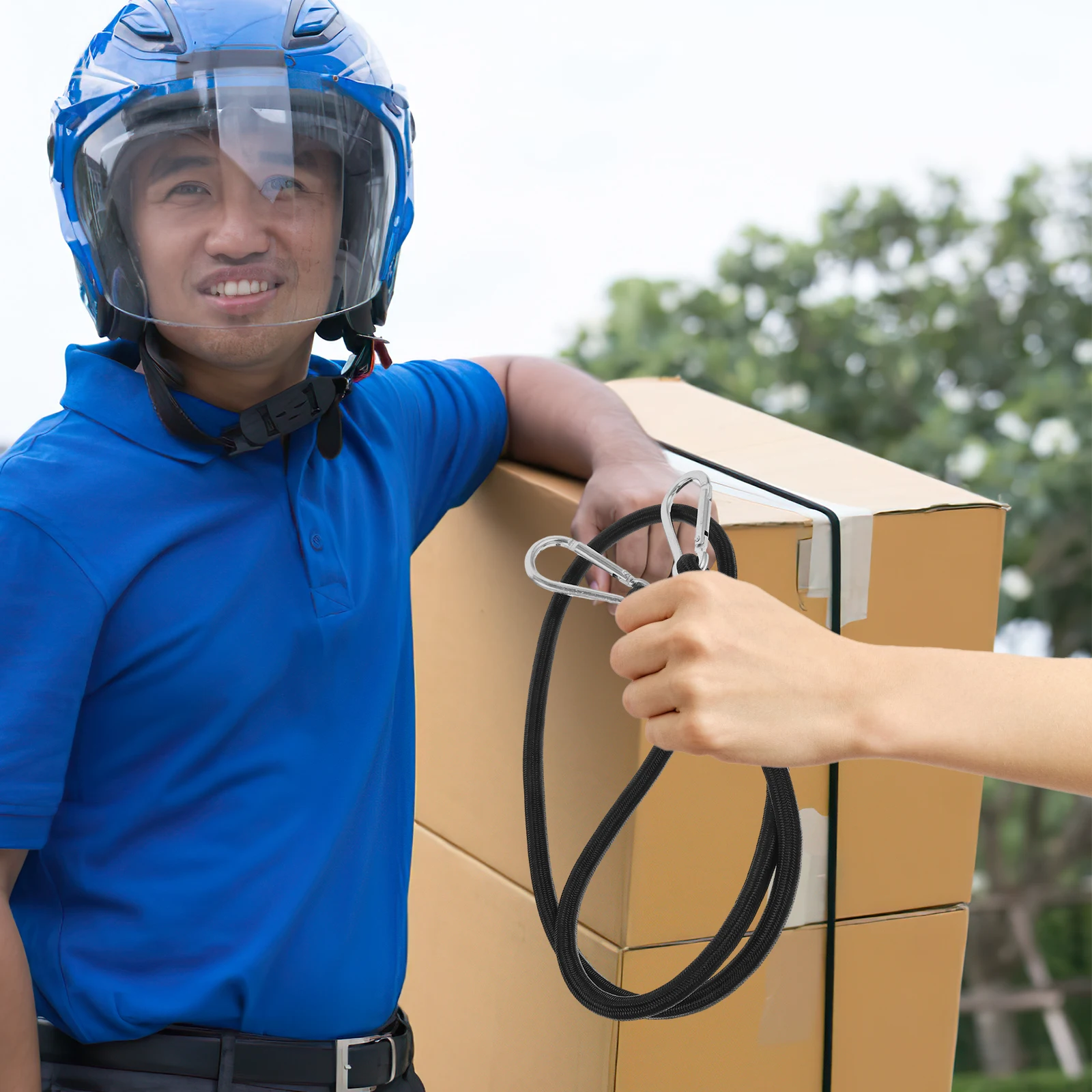 

Bike Luggage Strap Elastic Rope Electric Car Tied Bundling Motorcycle Thickened Polyester Strong Rebound Durable Outdoor Camping