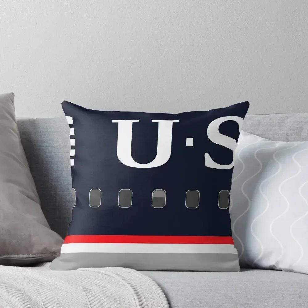 Camisetas de avión-almohada de tiro de US Airways, artículos de decoración para sofá a cuadros, artículos de decoración para el hogar, funda elástica para almohada de sofá