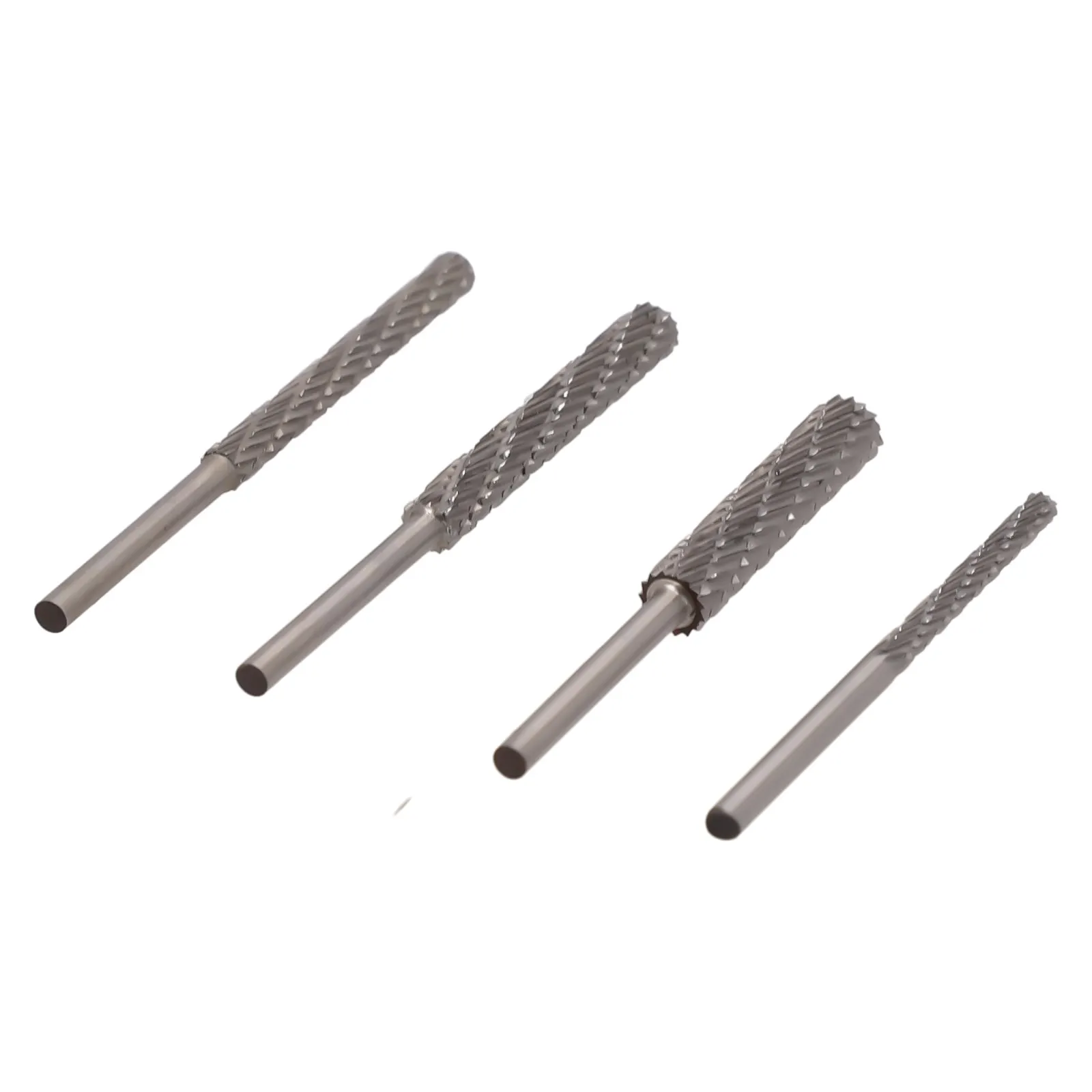 4pcs 3/4/5/6mm HSS Rotary Burr Tool Plastic Wood Carving Rotary File For Woodworking Milling Cutters Rotary Tools Accessories