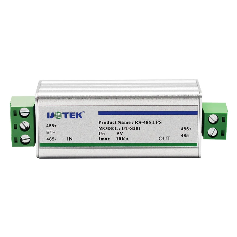 RS-485 Lightning Arrester Lightning Surge Arrester IEC61643-21:2000 / GB/T18802.21 RS-485  Terminal Block UOTEK UT-S201