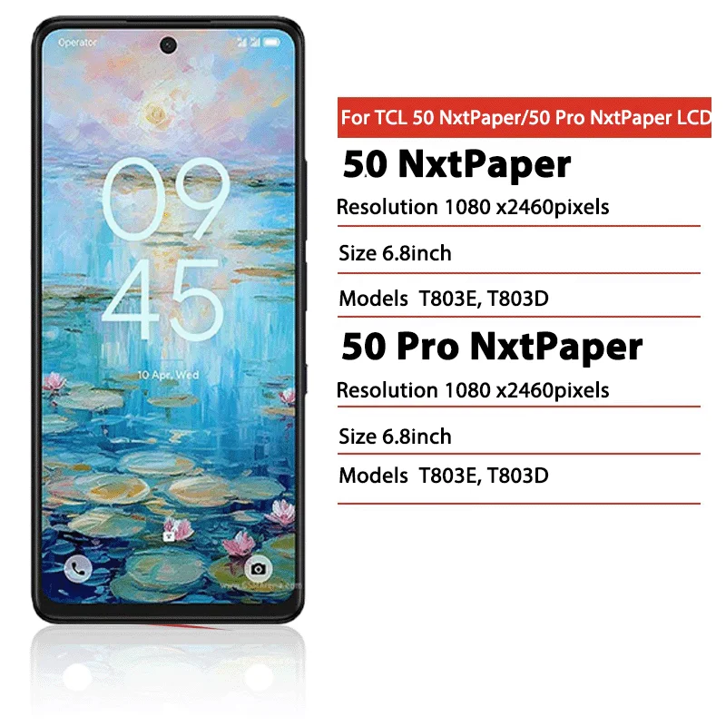 TCL 50 NxtPaper 5G、TCL 50 Pro NxtPaper 5G T803E、T803D LCD用 6.8