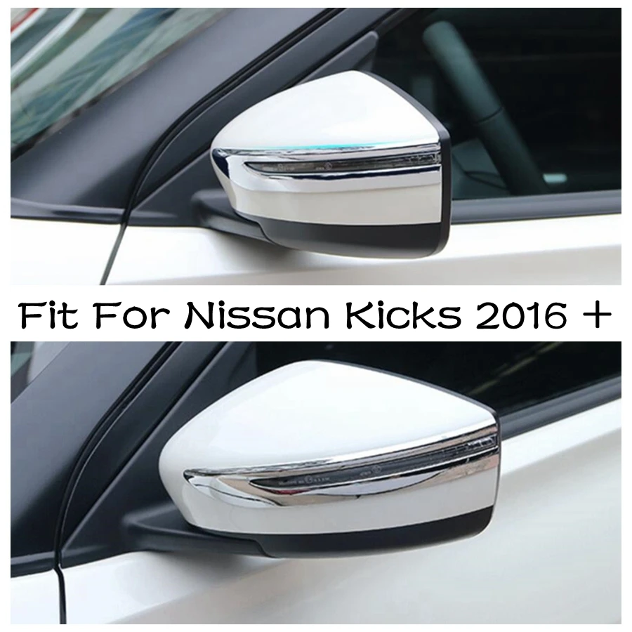 

Lapetus Side Rearview Mirror Anti-Collision Protection Strip Cover Trim Bright For Nissan Kicks 2016 - 2024 ABS Exterior Parts