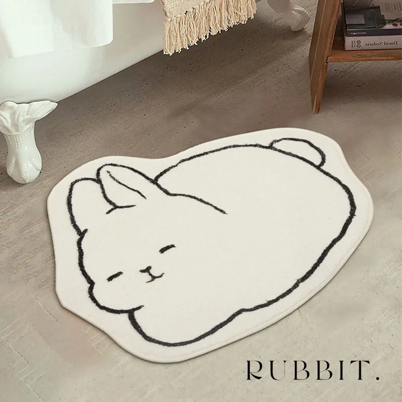 Room Decoration Living Room Small Carpet Household Carpet Bedroom Cloakroom Photo Decoration Rabbit Carpet Rugs Living Room