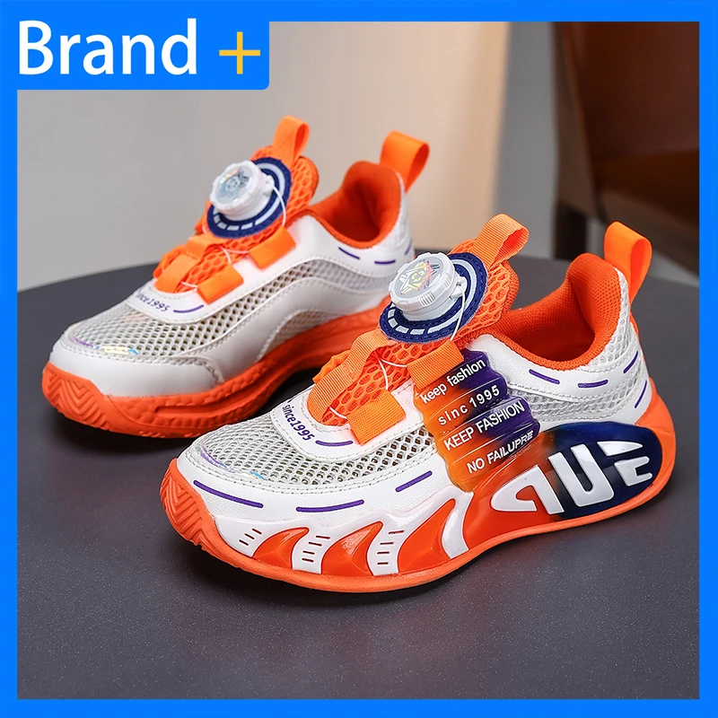 

Children Sports Shoes Summer Mesh Breathe Light Casual Running Shoes 2026 New Flat Bottomed Rebound Wear-resistant Tennis Shoes