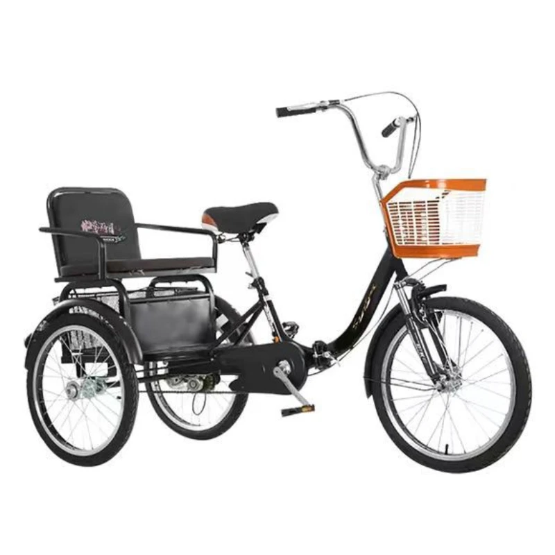 Handsome elderly tricycle rickshaw pedals double pedal self-propelled