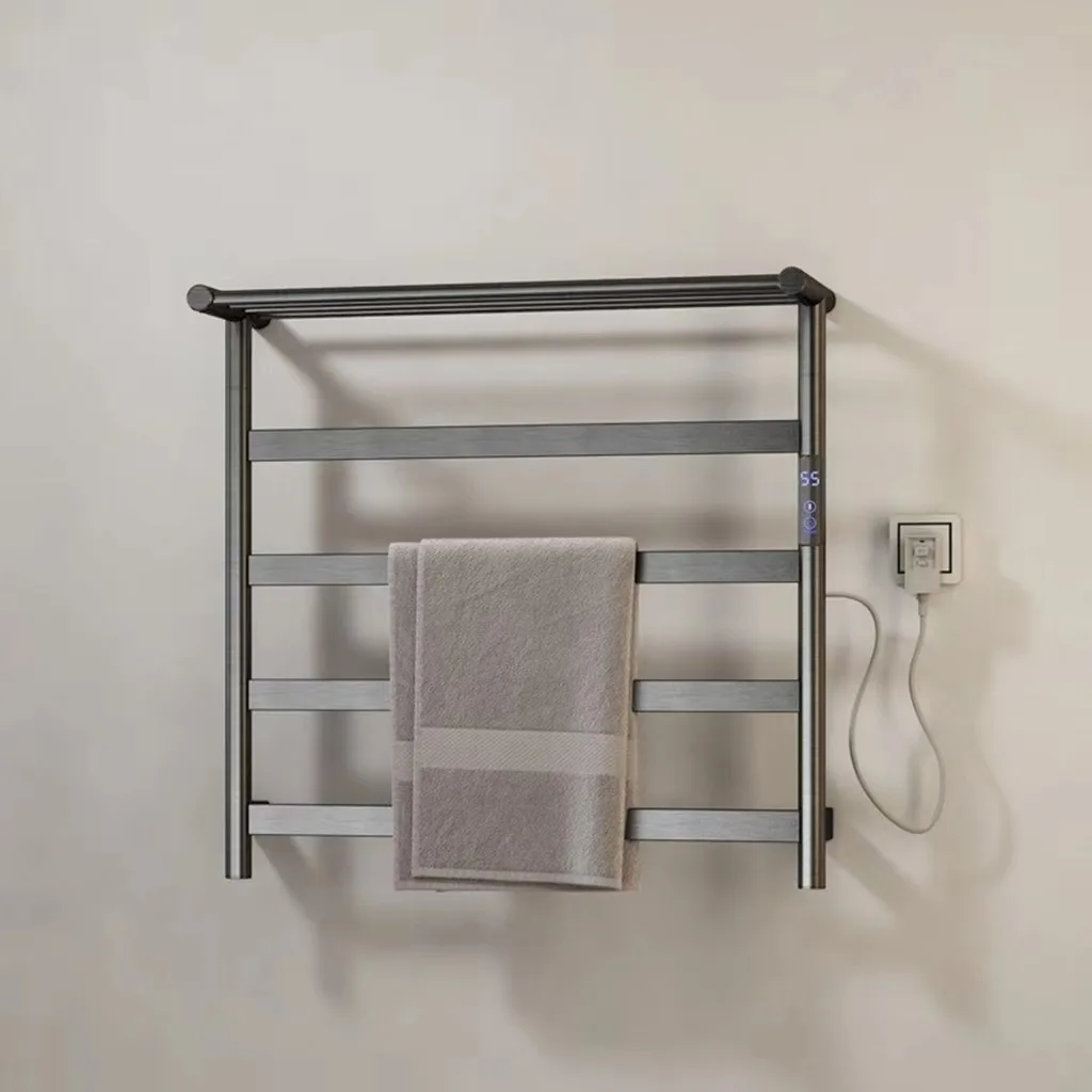 High Quality SUS304 Stainless steel electrothermic Towel rack Wall Mount Thermostatic Towel Bar Luxury Bath towel holder