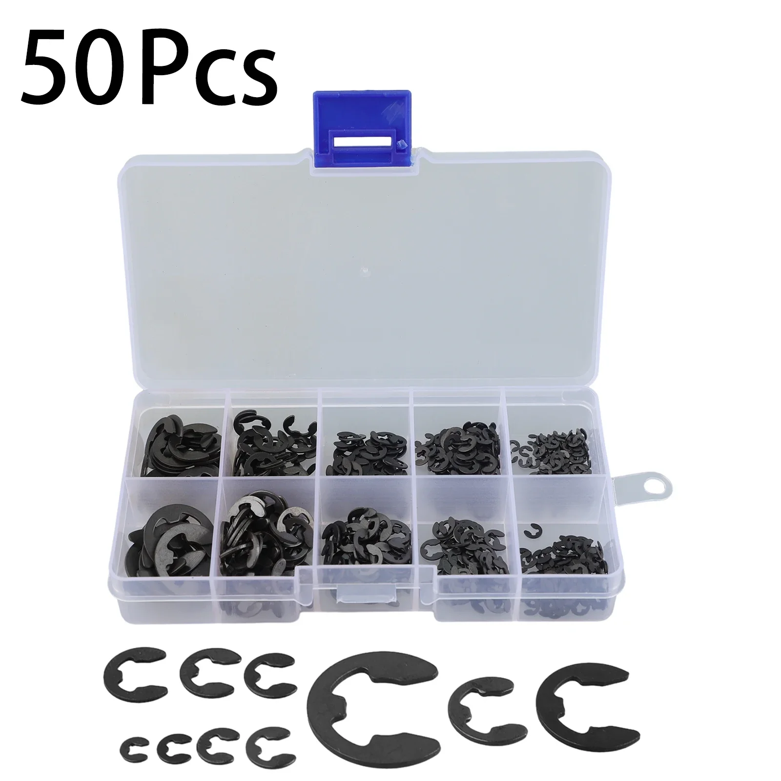 580Pcs External Retaining Circlips C-clip Washers Retaining Ring Internal Circlip Carbon Steel M6-M20 Circlip Set