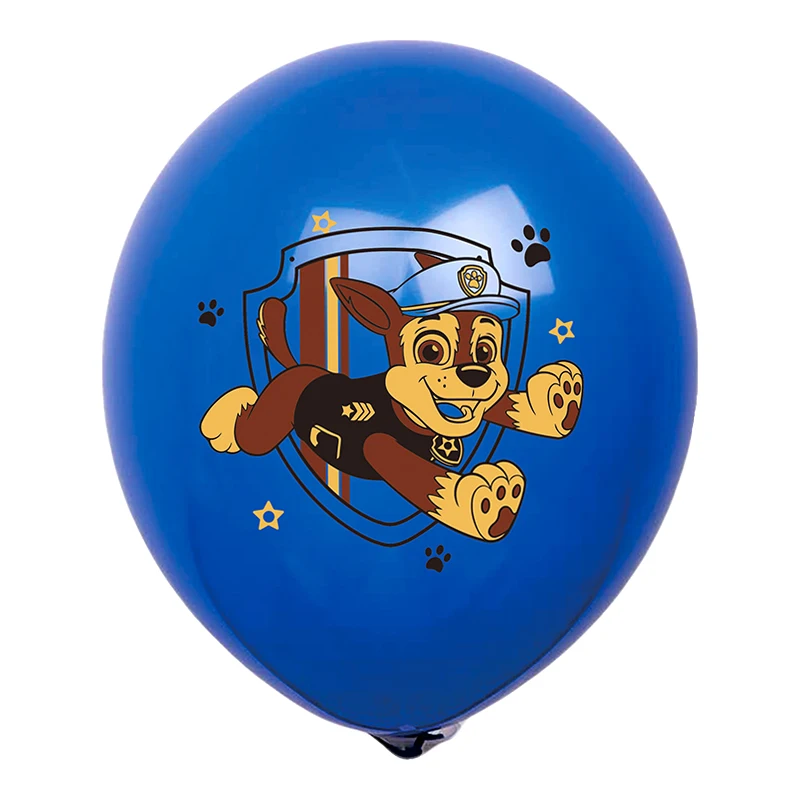 10 Uds. Globo de la patrulla canina de dibujos animados, decoración para fiesta de cumpleaños con temática de perro, globos de látex, suministros de