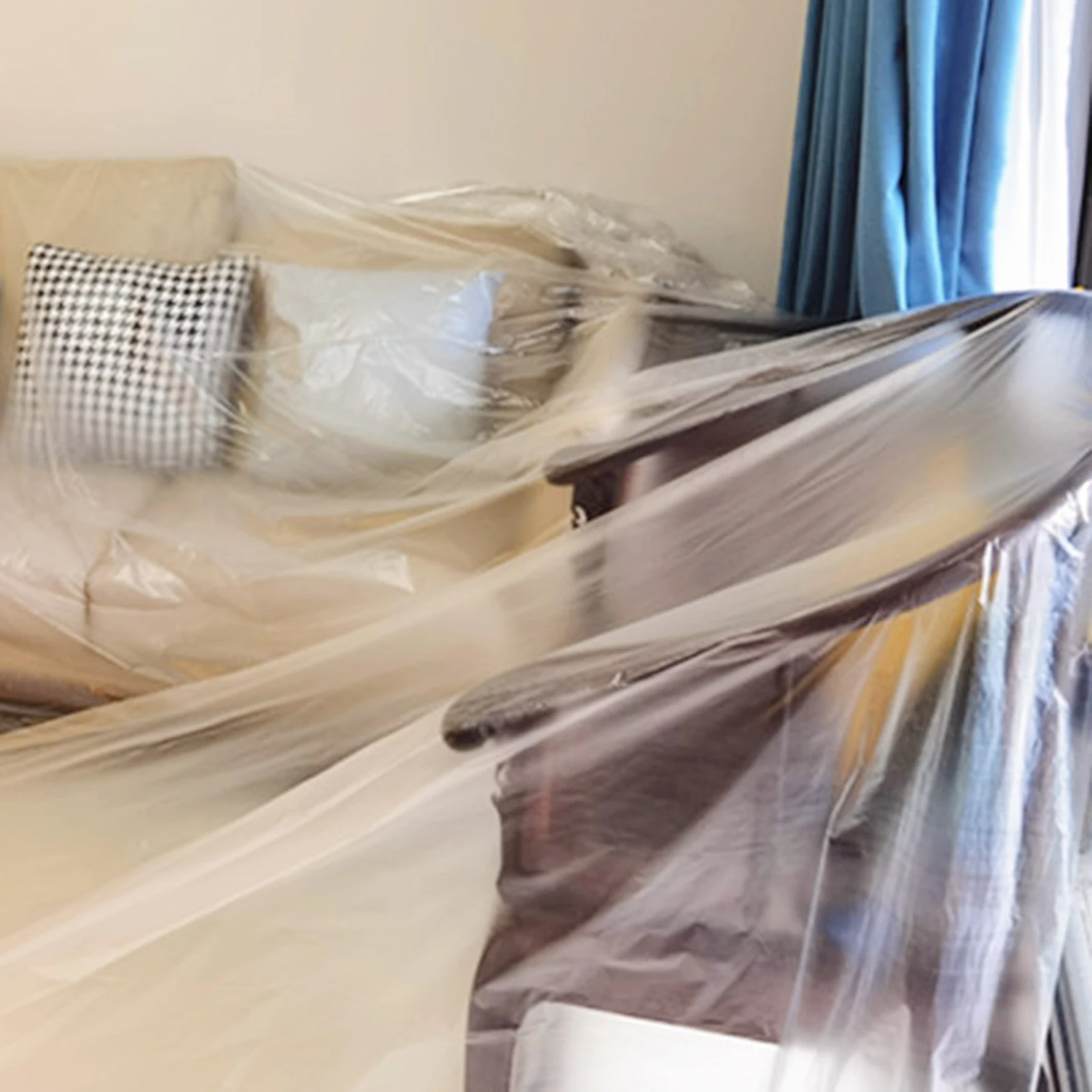 

Clear Sofa Cover Waterproof Reusable Polyester Furniture Protector For Home Hotel Office Moving Couch Cover For Dog Pet Mat