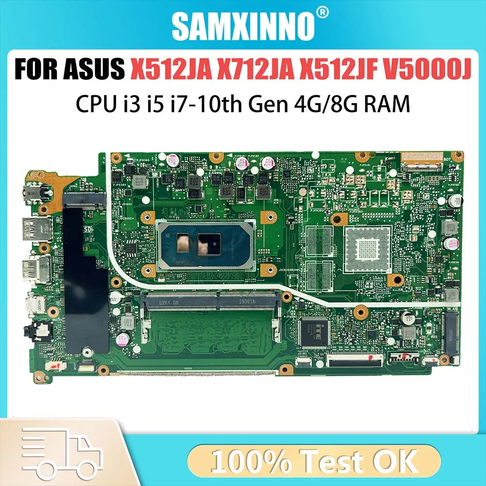 

Computer Mainboard For Asus VivoBook X712JA X512JP X512JA V5000JP V5000J X712J Laptop Motherboard i3 i5 i7 10th CPU 4G 8G RAM