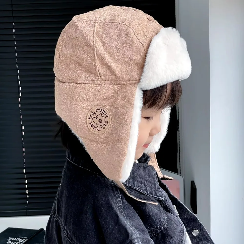 

New Warm Caps Thick Solid Faux Fur Bomber Hat Windproof Outdoor Skiing Hats Boys Girls