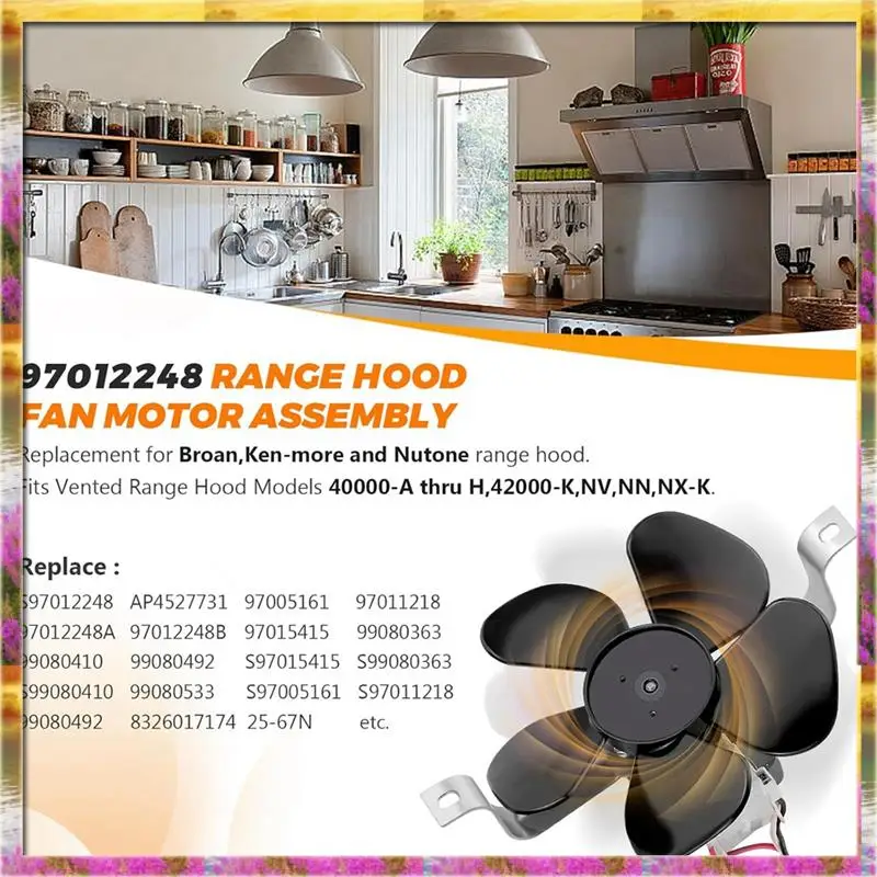 

Must Have 97012248 S97012248 Range Hood Fan Motor By Blutoget For Br.Oan Nutone 40000 &42000 Series Stove Range Hood
