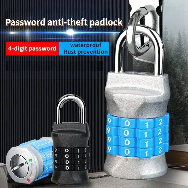 

4-digit Mini Digits Lock Number Password Combination Padlock Safety Travel Security Lock for Luggage Lock Padlock Gym