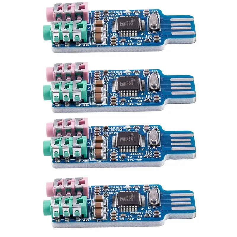 Ingenious-4X Free Driver USB Sound Card CM108 USB Sound Card Chip Blue