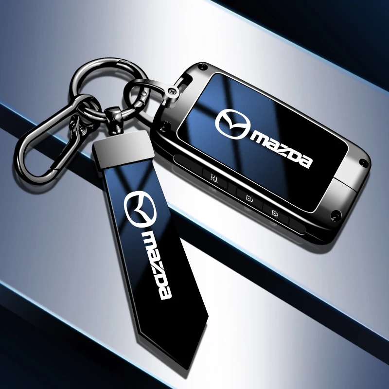 

For Mazda Axela Atenza 3 2 6 CX3 CX5 CX30 CX8 CX9 MX5 RX7 RX8 SKYACTIV Zinc Alloy Car Key Holder Remote Protector Car Key Cover
