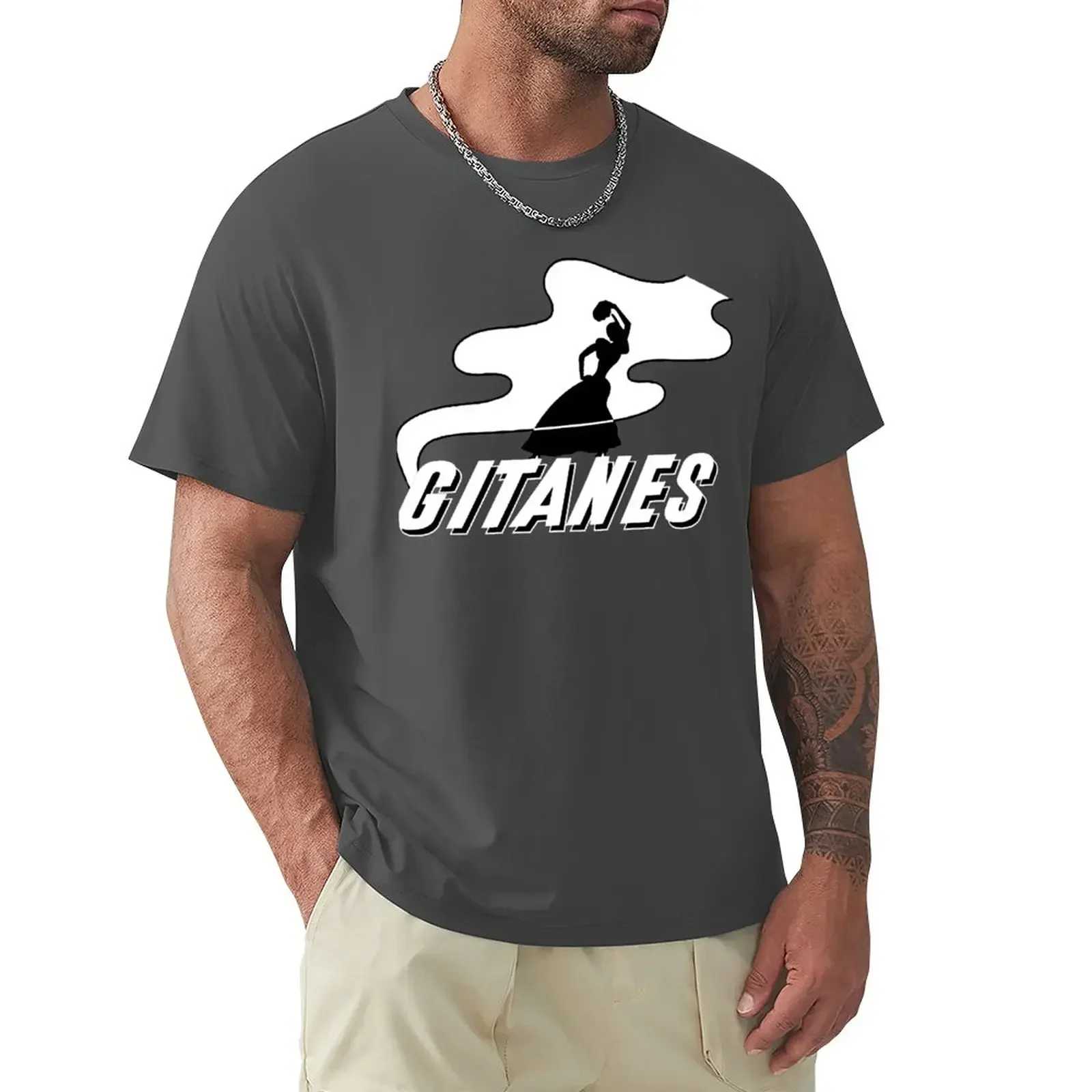 Gitanes Logo summer clothes anime for a boy Blouse New Arrival Informal streetweat fashion Round neck heavyweight style cotton