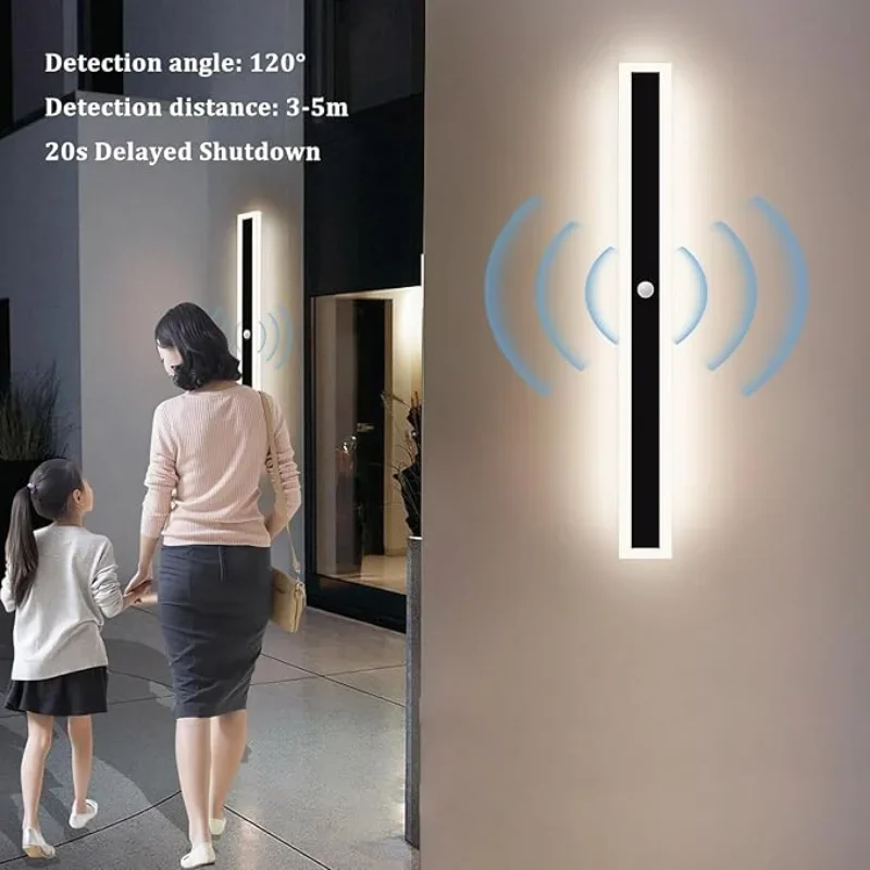 

IP65 Waterproof LED Long Wall Sconce Outdoor Wall Light With Motion for Porch Patio Living Room and Garage Wall lamp