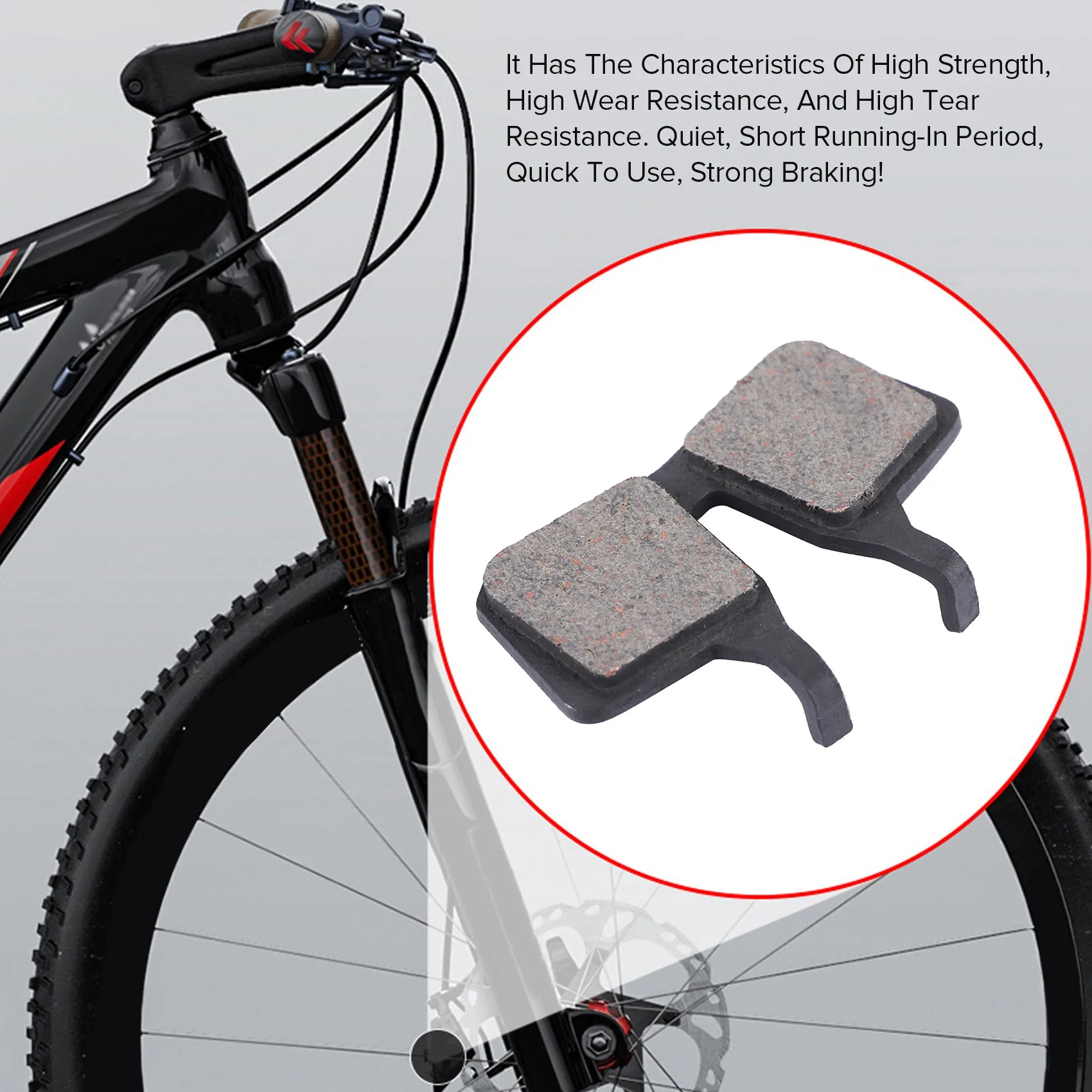 2 Pair Bike Brake Pads Resin Bicycle Disc Brake Pads for MT5 MT7 Mountain Bike Brake Pads