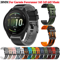 20mm Strap For Garmin Forerunner 165 245 645 55 Smartwatch Band For Vivoactive 5 3 HR Venu Sq 2 Venu 2 Plus Watchband Bracelet