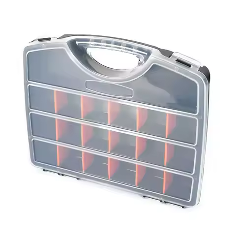 Plastic Tool Parts Box Storage Screw Box Tool Classification Electronic Drill Bit Accessories Thickened Grid Box