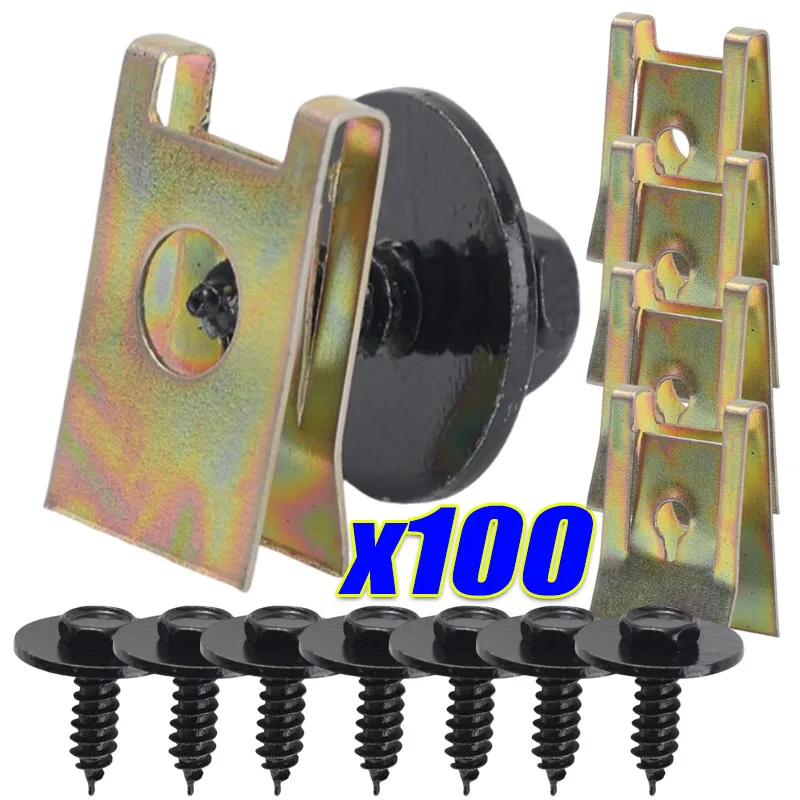Screws & Socket Clips Engine Undertray Splash Shield Fasteners Hex Head Self-Tapping for BMW Auto Interior Accessories