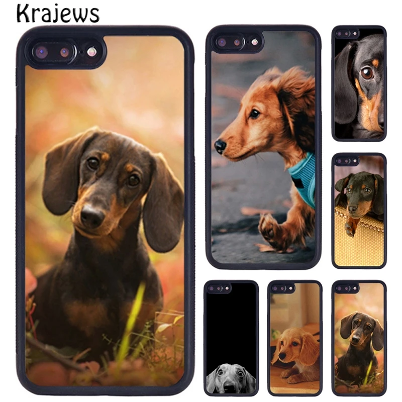 Krajews Dachshund Teckel Dackel Dog Phone Case For iPhone 16 15 14 XR XS 11 12 mini 13 Pro MAX Plus cover coque