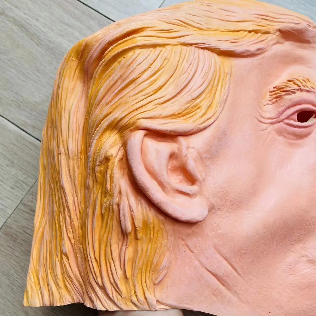 Zabawna maska imprezowa maska lateksowa Halloween akcesoria do odgrywania ról nakrycia głowy dla dorosłych karnawał przebranie żółte włosy męski element ubioru