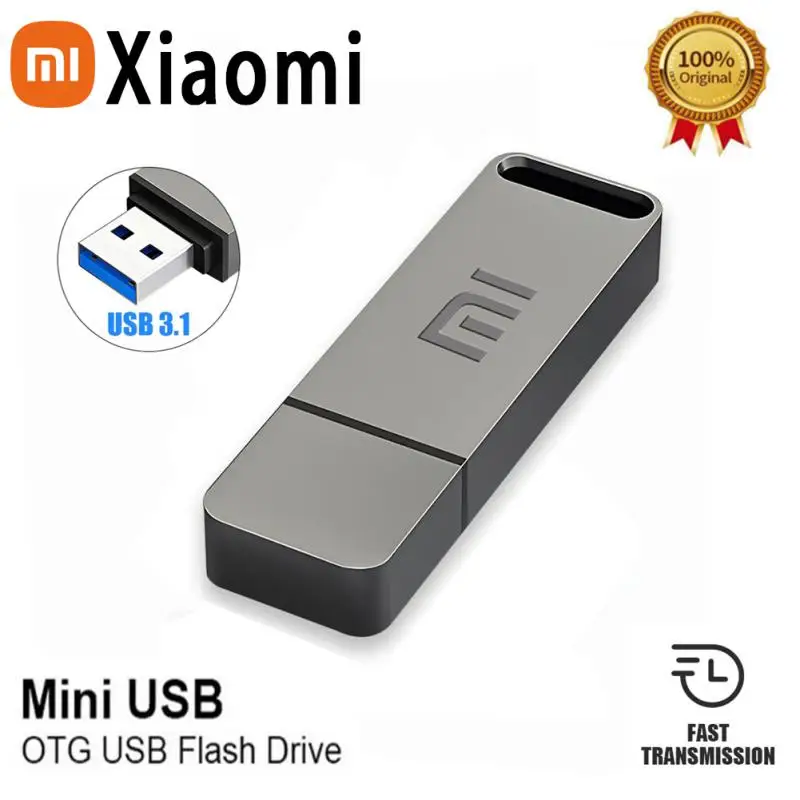 XIAOMI USB 3.1 Flash Drive 2TB High-Speed Pen Drive 1TB Metal Waterproof Type-C Usb PenDrive For Computer Storage Devices