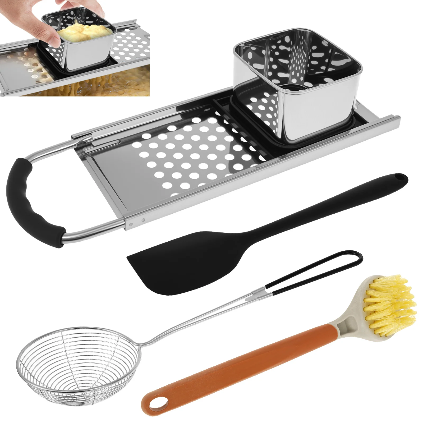 Máquina de Pasta Manual para hacer fideos Spaetzle, cuchillas de acero inoxidable, máquina para hacer dumplings, herramientas de cocina para Pasta, accesorios de cocina, Gadgets