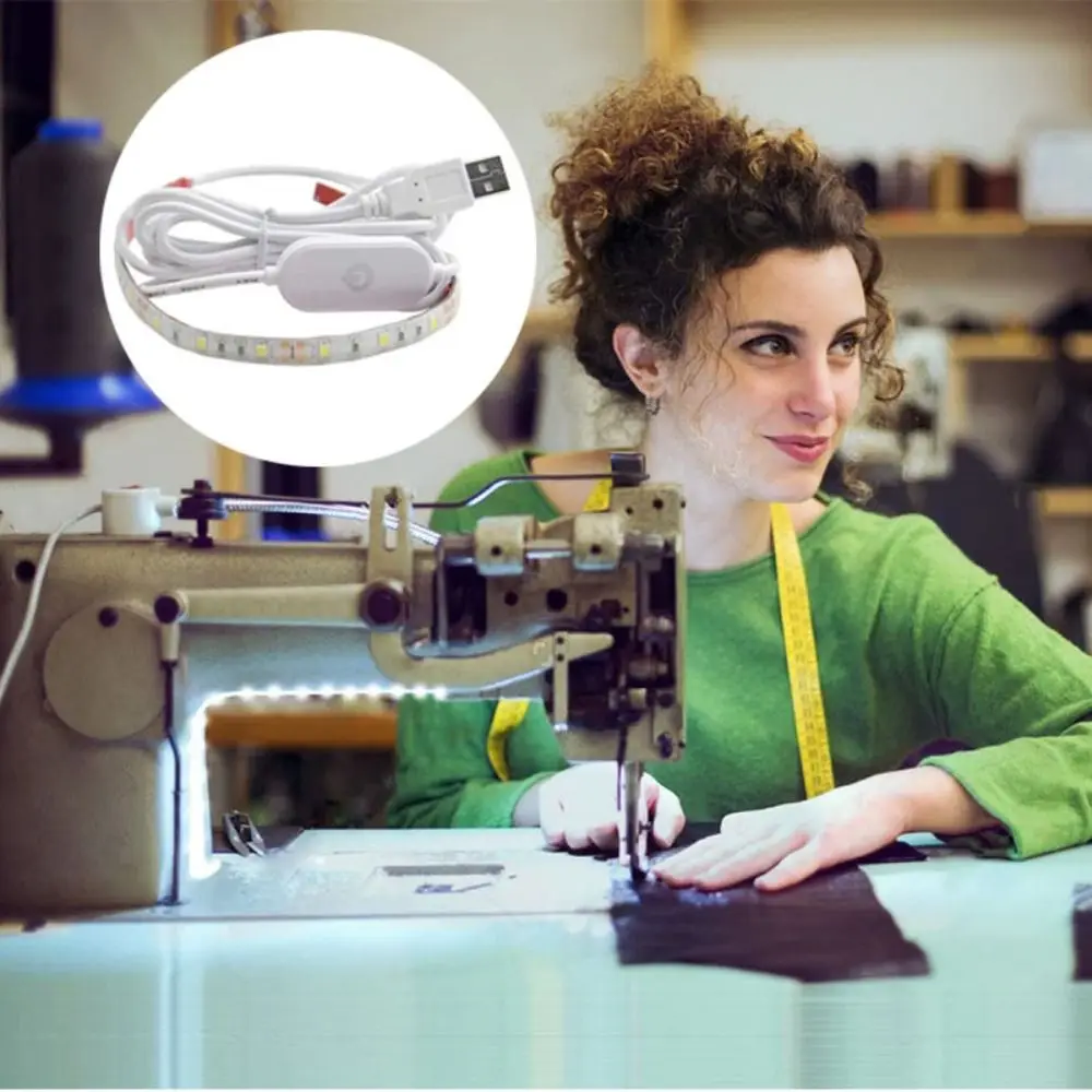 Working Lights Lighting Strips for Kitchen Cabinet Sewing Machine USB Powered LED Light Strip Kit With Touch Switch