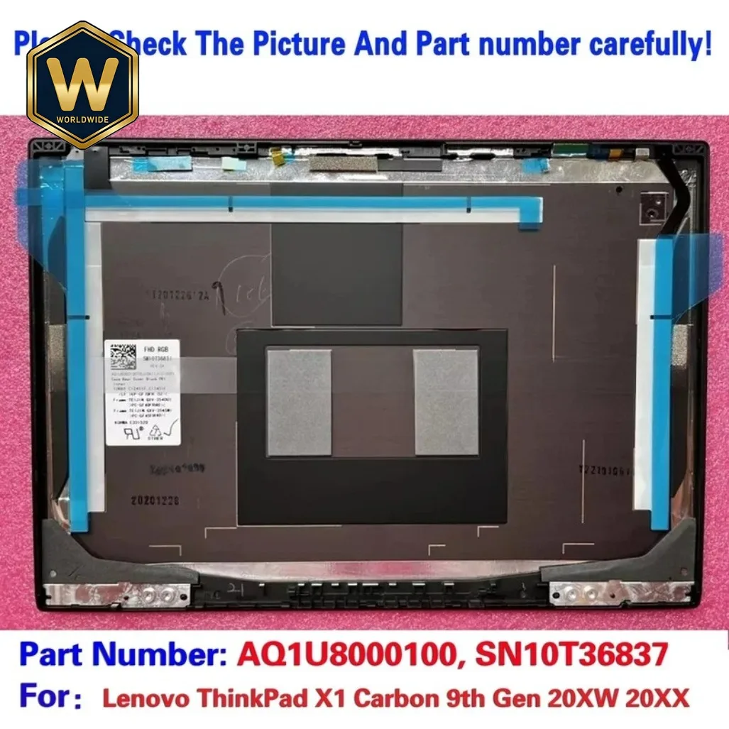 

Задняя крышка для Lenovo ThinkPad X1 Carbon 9-го поколения (20XW/20XX) FHD RGB LCD