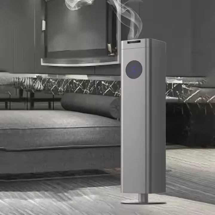 

Luxury Large Aluminum Stand Resturanut Scenting Tower Diffuser Machine Touch Screen Essential Oil Hotel 1500ml Perfume Device