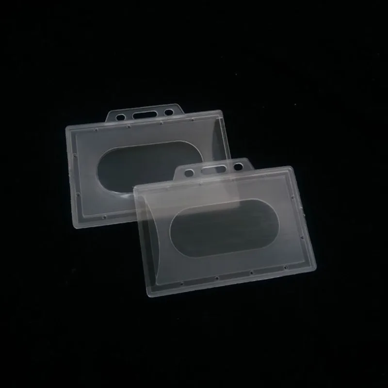 Damski Męski Prosty Przezroczysty Plastikowy Etui na Karty z PP Akrylowe Etui na Identyfikator Bankowy Karty Kredytowej Ochraniacz Akcesoria