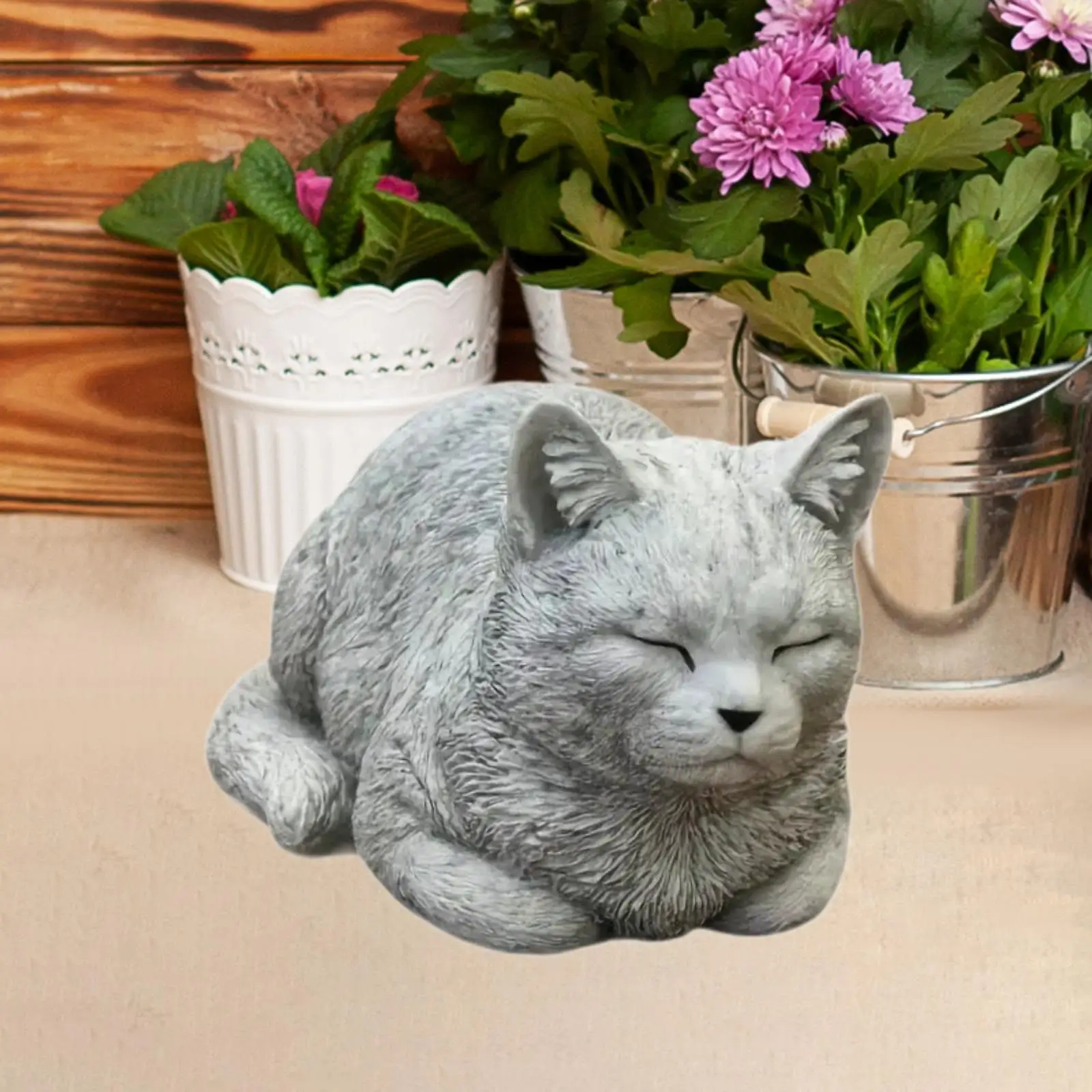 Memorial Cat Ornament Memory Lawn Decorations Outdoor Cat Statue