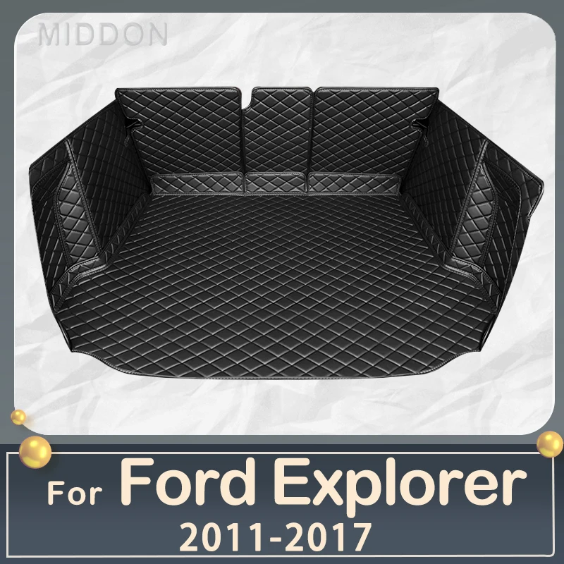 Car trunk mat for Ford Explorer 2011 2012 2013 2014 2015 2016 2017 cargo liner carpet interior accessories cover