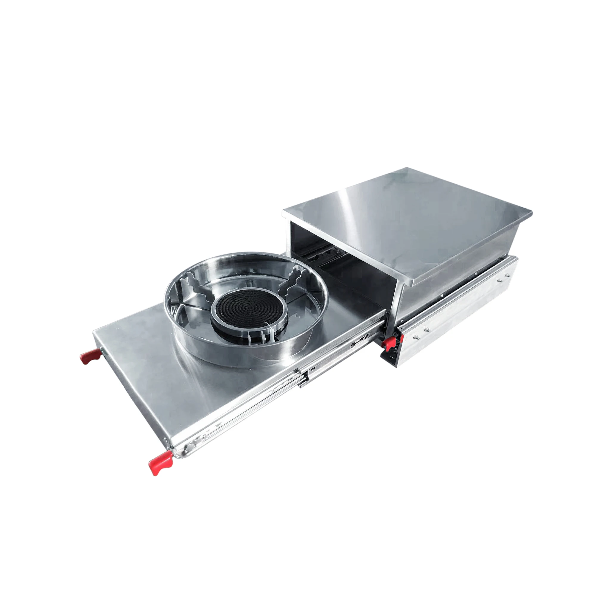 Camper Stainless Steel Gas Stove Slide Out Kitchen Camping For RV Caravan