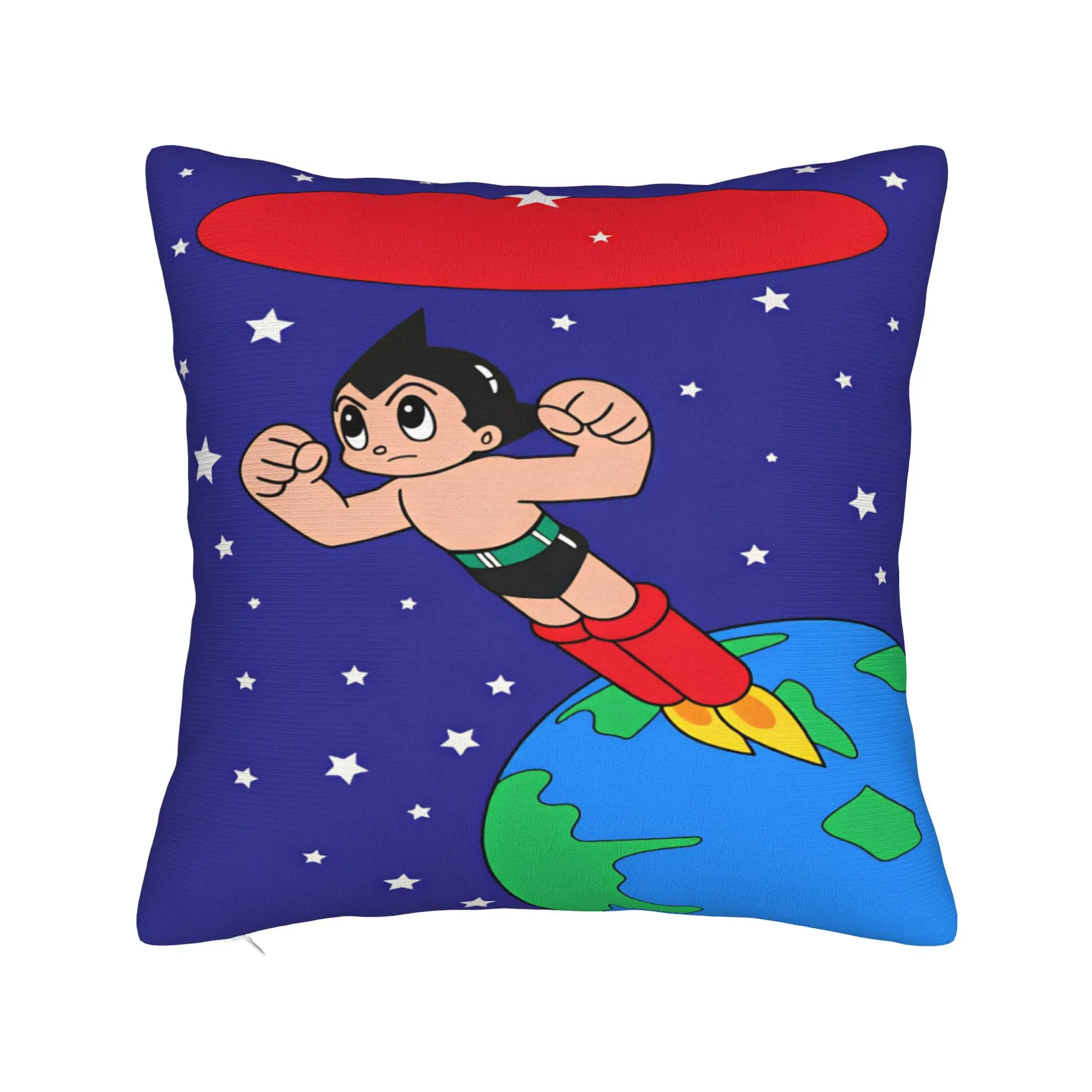 Pillow Cover Astro Cartoon Boy  Cute Funny Pillow Case For Sofa Couch Bed Living Room Pillowcases