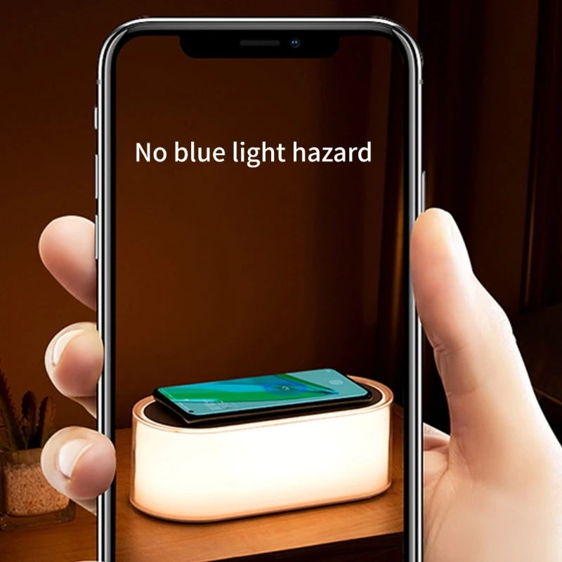 7 Color Night Light with 15W Wireless Charging Base Station for All Smartphones